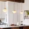 youngrender Schoolhouse Pendant Fixtures, 9" Brass Gold Milk Glass Pendant