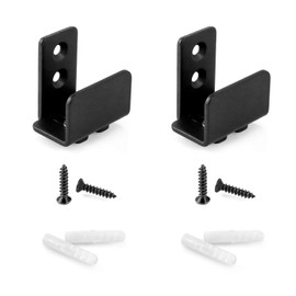 QWORK® Sliding Door Hardware Floor Guide Steel Adjustable Fit Distance for Door & Cabinet, 2Pcs