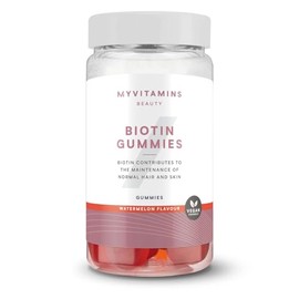 Myvitamins Biotin Gummies – High‑Strength Biotin in Watermelon Chewables – Beauty & Energy Support – 10,000 µg per Serving – Vegan/Vegetarian Friendly – 60 Gummies