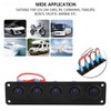 5 Gang Rocker Switch Panel, 12V-24V Boat LED Switch Panel,