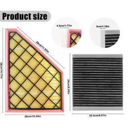 KEQGPCBE Comb Engine Cabin Air Filter for GMC Acadia 2025 2024 2023 2022 2021 2020 2019 2018 2017