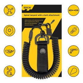 EdcX Paracord Nylon Tactical Lanyard made in Ukraine, spiral cable, elastic key pendant made of Paracord