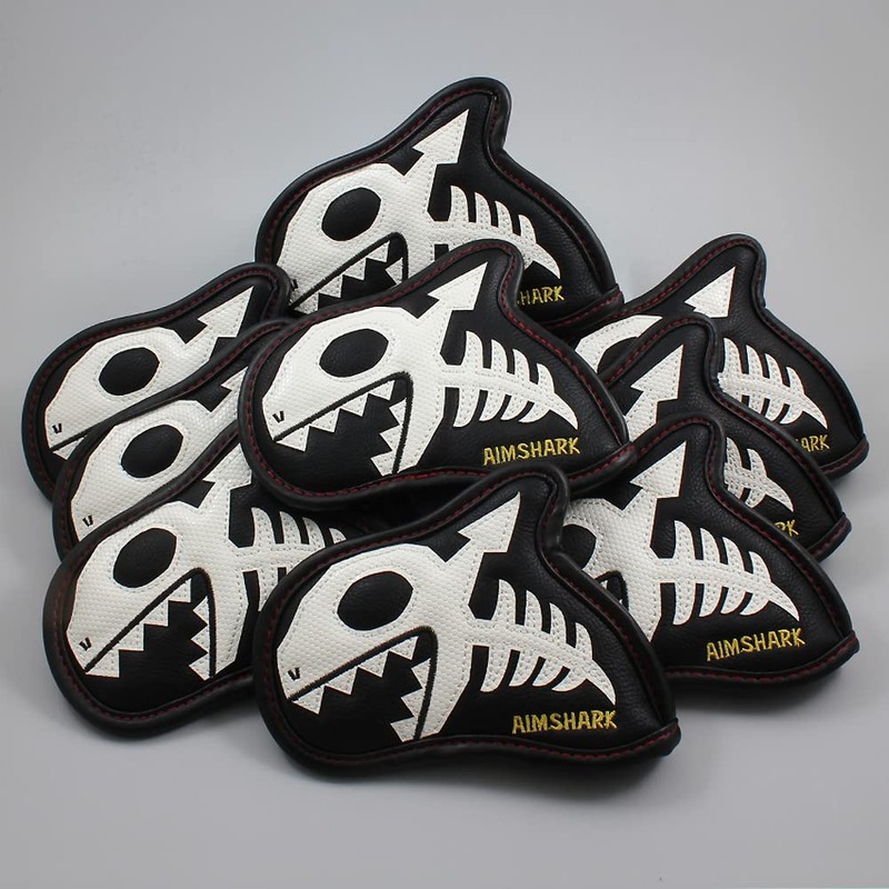 AIMSHARK Skull_Shark Golf Iron Cover / 1 Piece or 9