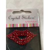 CRYSTAL STICKERS GEMSTONES MULTI-SIZE LIPS RED LIPS RUBY RED LIPS