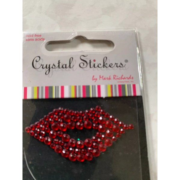 CRYSTAL STICKERS GEMSTONES MULTI-SIZE LIPS RED LIPS RUBY RED LIPS