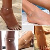 PROSILVER Anklet Sterling Silver Ankle Chain Teen womens Letter L