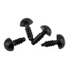 AUNMAS 100Pcs Doll Eyes, 9mm/0.35in Plastic Doll Safety Eyes Black