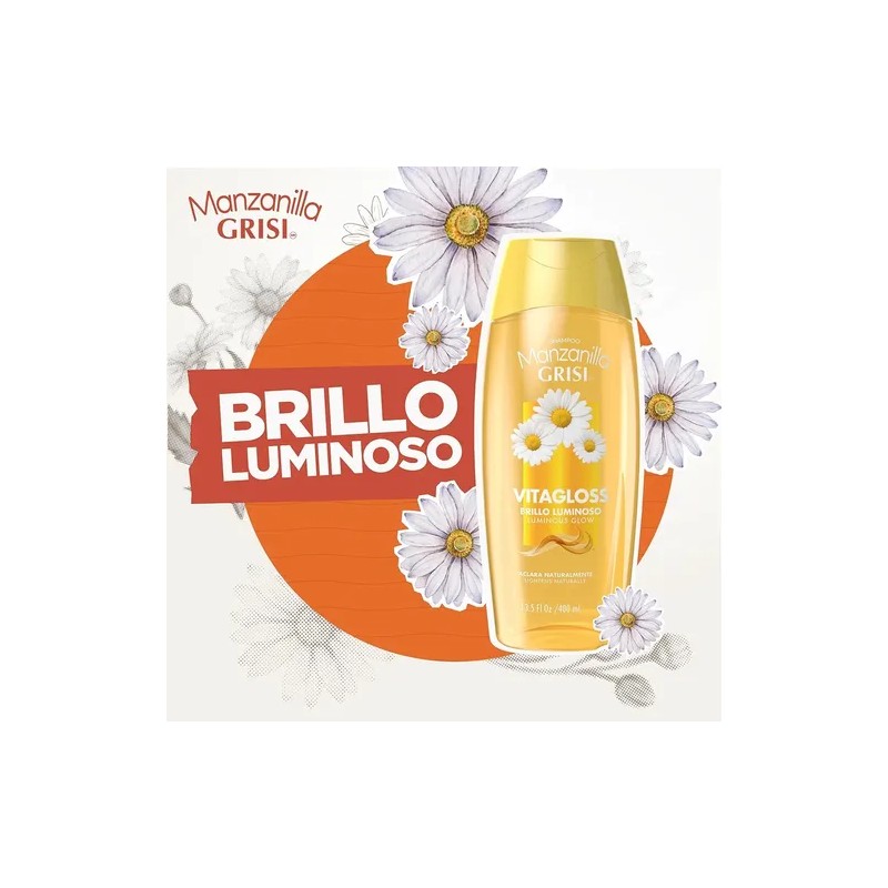 Shampoo Grisi Manzanilla Brillo Luminoso 400ml