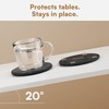 Absorbent Stone Coaster with Holder Set of 6 - Diatomite