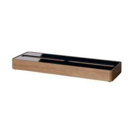 SIGEL VA201 Solid Oak Business Card Holder - Holds up to 30 Cards