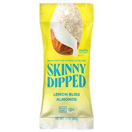 SkinnyDipped Lemon Bliss, Healthy Snack, Plant Protein, Gluten Free, 1.2 Ounce (Pack of 15)