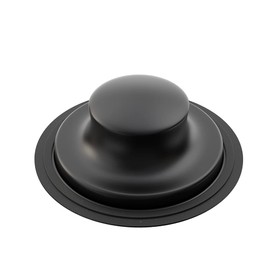 Kitchen Sink Stopper, 3-1/2 inch Universal Sink Plug Cover for Garbage Disposal Flange Drain - Stainless Steel Matte Black