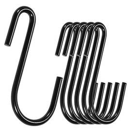 Cookpanegyr Heavy Duty S-Hooks for Kitchen, Storage, and Organization - Steel Hooks for Hanging Pots, Pans, Utensils, and Home Organization, 30 Pack, Black