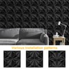 33-Pack 3D Wall Panels Black for Interior Wall Decor, Waterproof