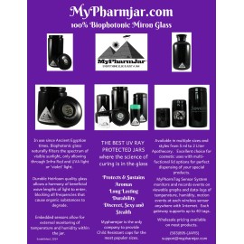 Mypharmjar Miron Glass storage Jar 250ml w/digital sensor lid - Miron Glass Jar