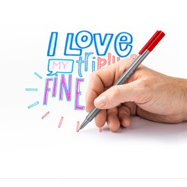 Staedtler ST 334 SB10 Triplus Fineliner Assort Pen (Pack of 10)
