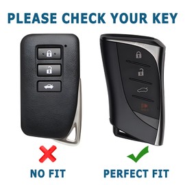HEJMIN for Lexus Key Fob Cover 4 Buttons Key Case with Keychain Anti-Scratch Protection Fit for 2018-2025 ES LS LC UX NX RX GX TX LX 200T 250h 300h 350h 450h 500h 550h 600