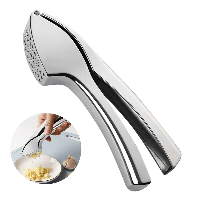 Premium Garlic Press, Heavy Duty Stainless Steel Garlic Crusher and
