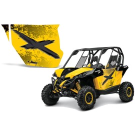 AMR Racing Graphic Decal Door Kit UTV INC Canam Maverick Doors Can Am Parts - YX