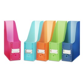 Whitmor Magazine Desk Organizers-Multicolored (Set of 5) Storage, Assorted, 5 Count                                                                   