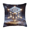 Angel Number 1111 with Metatron's Cube Throw Pillow