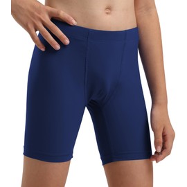 QBK Boys Swim Shorts 2T-14Years Boyshort Swimsuit UPF 50+ Quick Dry Rash Guard Swim Bottoms Briefs (Navy,5T)