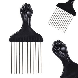 Brrnoo Peine Afro, Peine Afro Hair Insert Hair Brush Curly Brush Fork Plastic Hair Pick Comb Herramienta De Peinado Antiestático                      