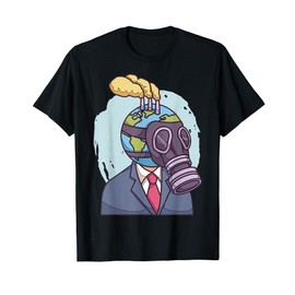 Illustrated Figure With Gas Mask For Adults T-Shirt
