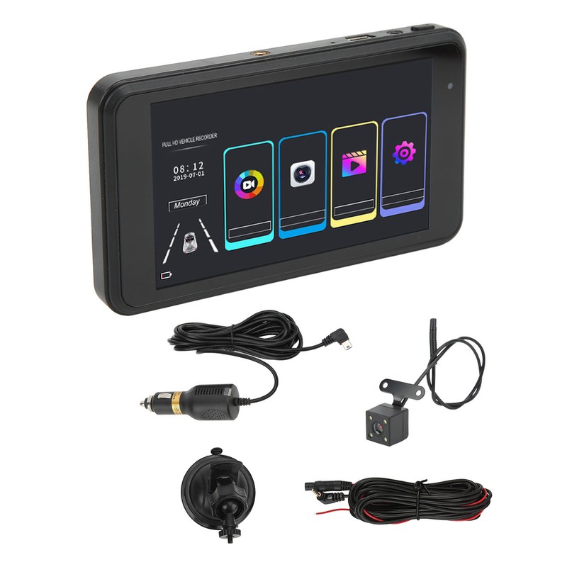 4in Touch Screen Driving Recorder 1080P Dual Dash Cam Night