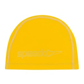 Speedo Junior Pace Swimming Cap | Kids Swim | Dry Hair, Yellow, One Size