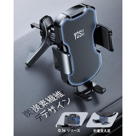 YOSH 2023 Smartphone Holder Smartphone Holder, Long Metal Hook, Stability Group, Compatible with Thick Notebook Type Cases, Round Air Conditioner Vent Compatible, Back Button, One-Handed Operation, Triangle Structure, Won't Sway, Won't Fall Off, Firm Fix