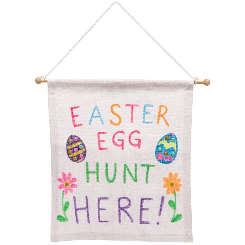 Baker Ross White Canvas Hanging Banner (Pack of 2) -