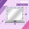 Ver Beauty Professional Large Hollywood Vanity Tempered Glass Mirror for