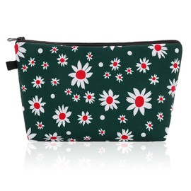 Sibba Mini Makeup Bag Sunflower Travel Size Toiletries Make Up Cosmetic Beauty Case Small Bags Storage Organizer Pouch Purse Cute Toiletry Kit for Women