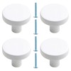 YREYBN White Cupboard Knobs, 4-Pack Small Drawer Knobs for Kitchen