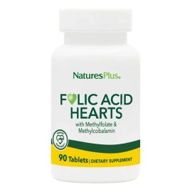 NaturesPlus Ácido Fólico Metilfolato 400mcg 90 Tabletas Vitaminas B6 B12