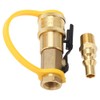 RV Propane Shut-off Valve, Gas Quick Connect Fitting, 1/4" Gas