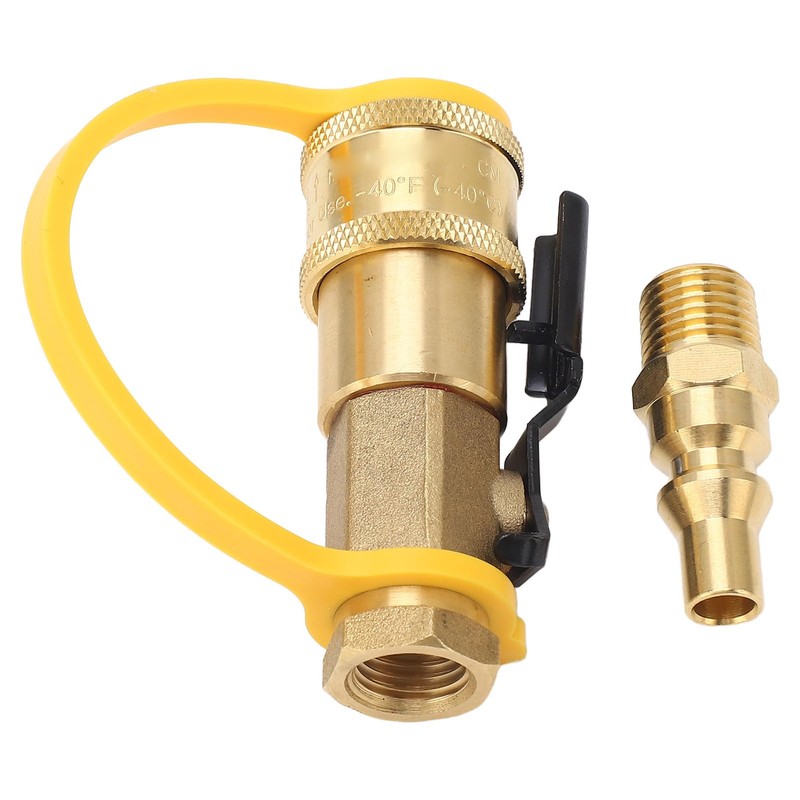 RV Propane Shut-off Valve, Gas Quick Connect Fitting, 1/4" Gas