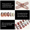 72Pcs Chrome Nail Tips Cat Eye Press on False Nails