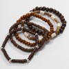 ALRNBY Mens Beaded Bracelet Wooden Bead Bracelet Set Stackable Elastic