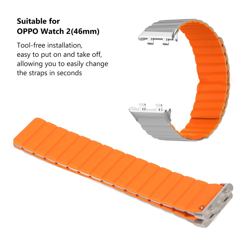 Silicone Magnetic Watch Bands Strap Wristband Replacement for OPPO Watch
