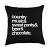 Flippin Sweet Gear Country Music Sweat Pants Beer and Chocolate