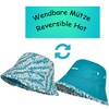 Playshoes Unisex Children's Reversible Sun Hat, Petrol flowers, 55
