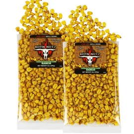 Ranch Korn Nutz | Soft Crunch Toasted Corn | Roasted Crunchy Corn Made in the USA | Runnin’ Wild Foods | 1-pound total (Box of 2 bags, 8oz each)