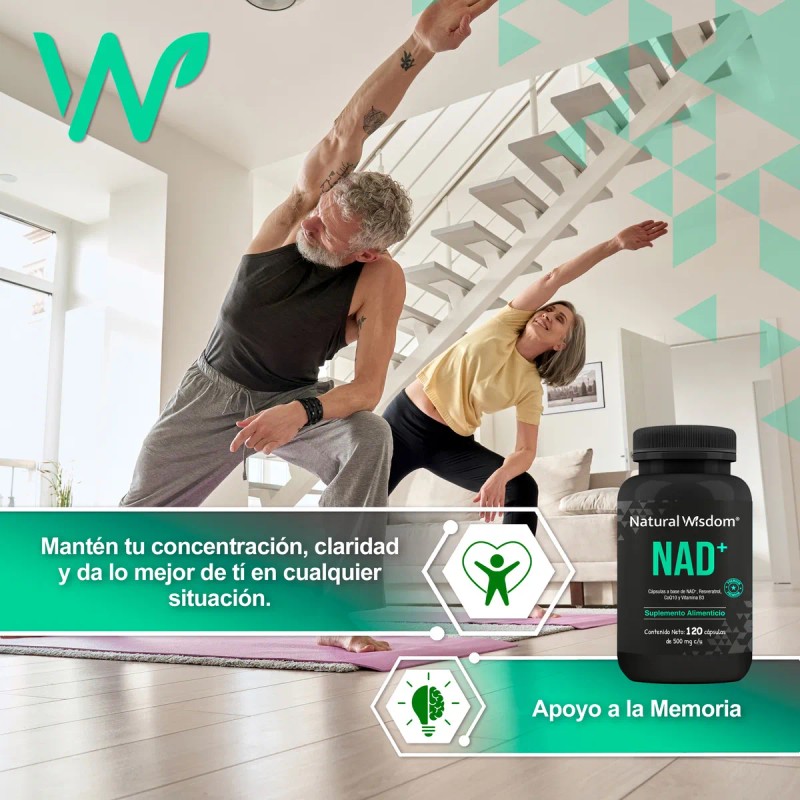 Nad+ Resveratrol Coq10 B3 Arándano | Mejora Memoria, Energía y