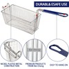 2PCS Deep Fryer Basket With Non-Slip Handle Heavy Duty Nickel