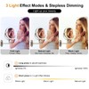 IMIKONA 9" Wall Mounted Lighted Makeup Mirror,4000mAh Rechargeable Double Sided