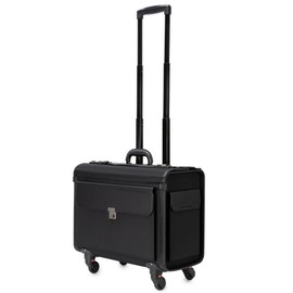 Alpine Swiss Wheeled Briefcase | Rolling Briefcase Locking Telescopic Handle 4 Replaceable Wheels | Pilot Lawyer Litigator Attache Case | 17” Laptop Compartment | Dual Combo Locks | Organizer Pockets