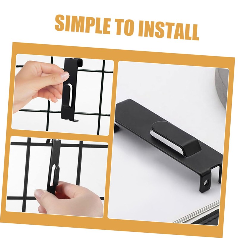 STOBAZA 10pcs Utility Hook Grid Wall Hangers Sturdy Metal Display