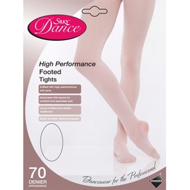 Silky High Performance Childrens Footed Dance Ballet Tights 70d - Pink Age 7-9